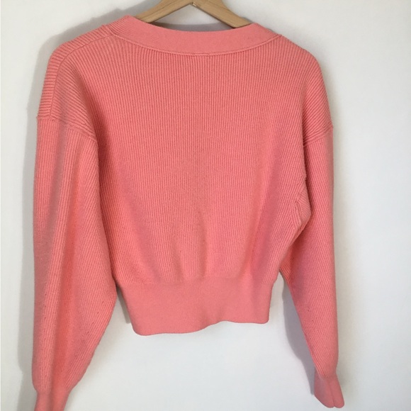 Free People Deep V Neck Cropped Cardigan Sweater - Picture 7 of 7